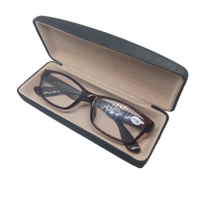 Kacamata Baca, Kacamata Plus Rabun Jarak Dekat Unisex Pria Wanita Warna Coklat