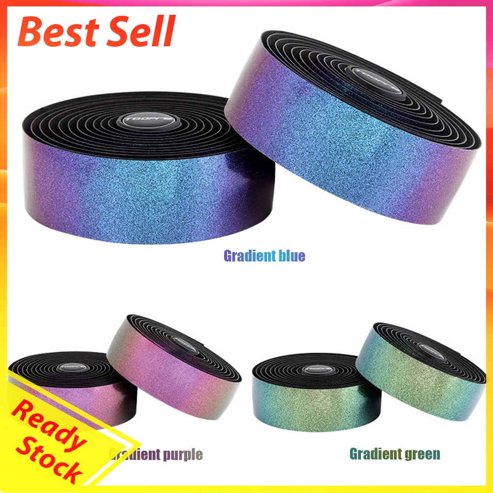 1 Pair Road Bike Gradient Handlebar Tape with Handlebar Plugs Bar Belts