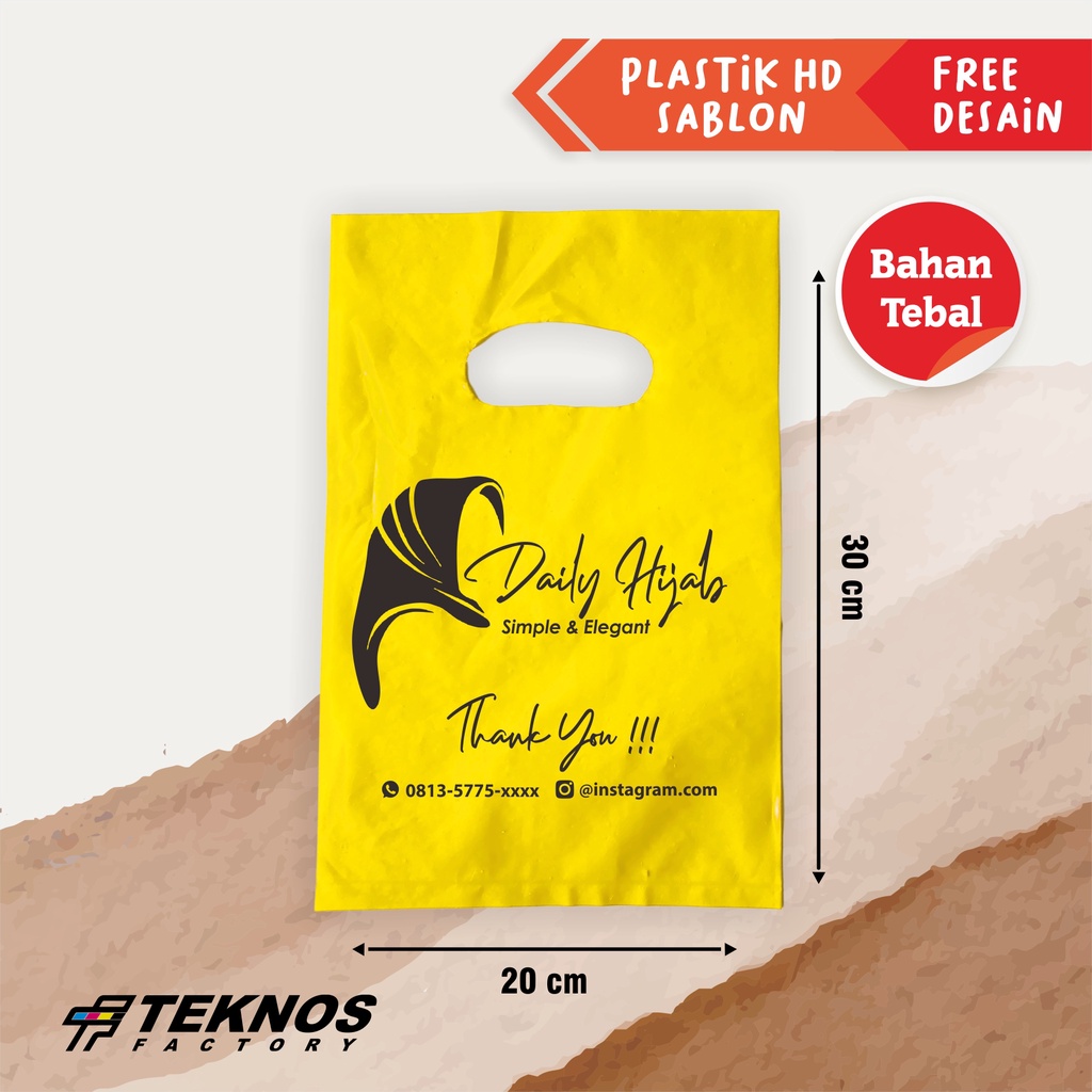 Jual Shopping Bag Plastik Sablon Kantong Plastik Sablon Plastik