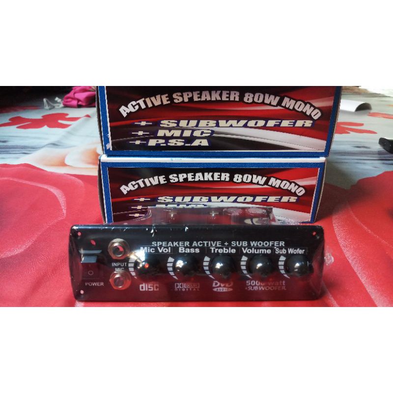 Kit Speaker Aktif  Mono XBR Subwofer+mic