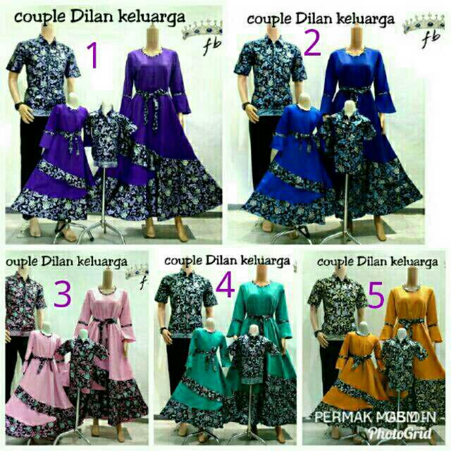 Couple Ramadhani Rafa Sarimbit Batik Ramadhani Seragam Batik Keluarga Couple Family Dress Batik Anak