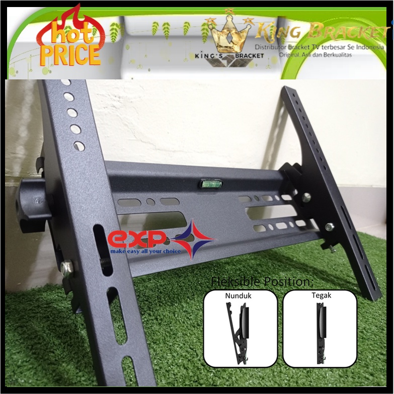 Bracket TV TOSHIBA 21&quot; s/d 40&quot; waterpass GARANSI 100% COCOK!!! IMPORT QUALITY