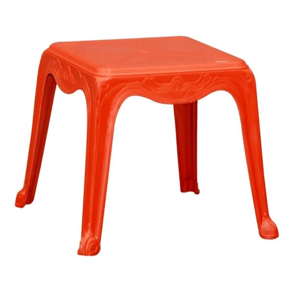 MEJA TERAS NAPOLLY PLASTIK CW103 - MEJA SEGI NAPOLLY (KHUSUS GOJEK) - SEGI, Merah