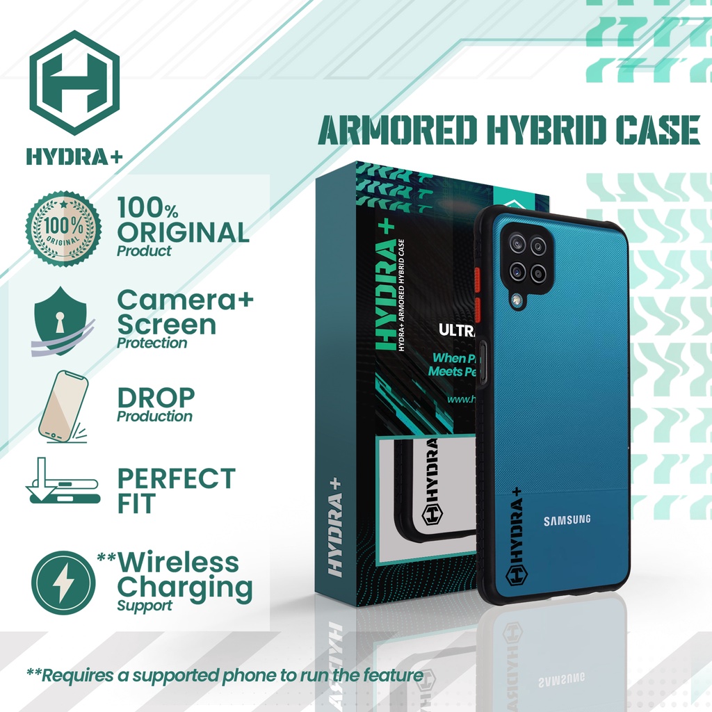 HYDRA+ Samsung A12 Armored Hybrid Case - Casing Hardcase Soft