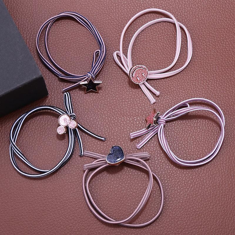 Ikat Rambut Korea Star Smile Love Set 5 pcs J95