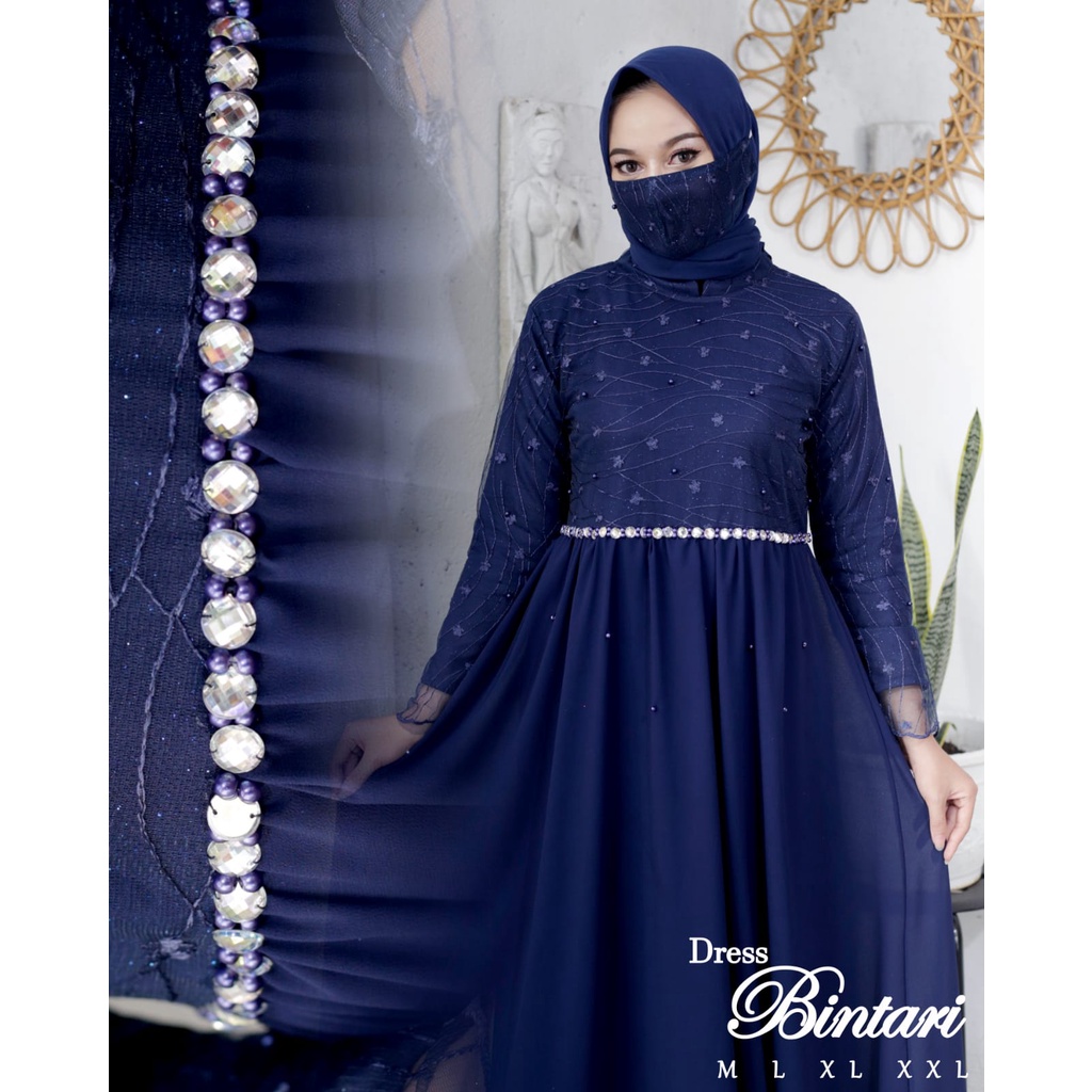 DRESS BINTARI / GAMIS PESTA / GAMIS BRUKAT / KEBAYA MODERN / OUTFIT BAJU PESTA / R.I