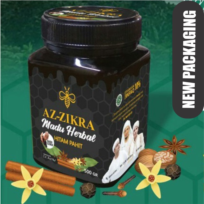 

Madu Az-Zikra Hitam Pahit 500gr - Madu Herbal Hitam Pahit