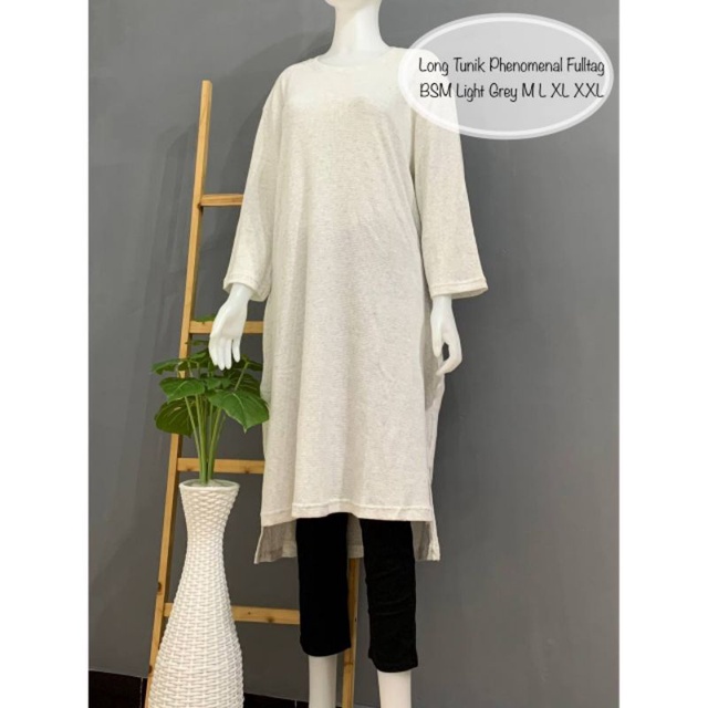 Tunik Panjang Wanita Phenomenal Bahan Knit Waffle Tebal