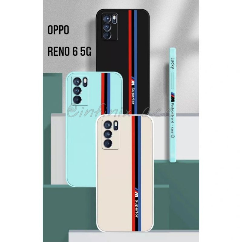 Case Oppo Reno 6 5G Lucky Case Silicone Colour Free Wrist Strap ORIGINAL