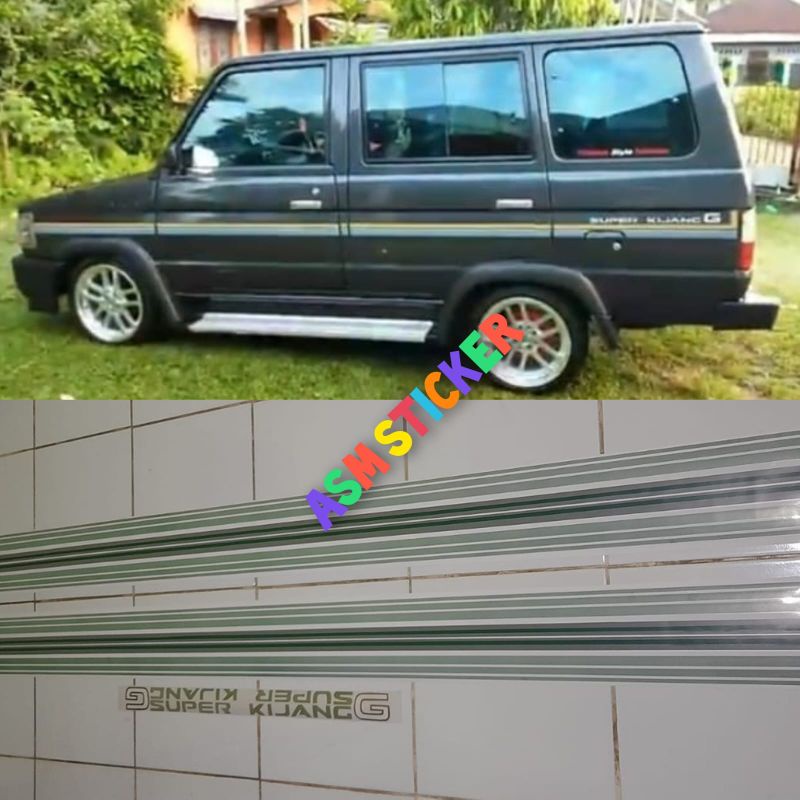 List body samping Kijang Super G 1.5 short and long/ list body stiker kijang super g 1.5 short & lon
