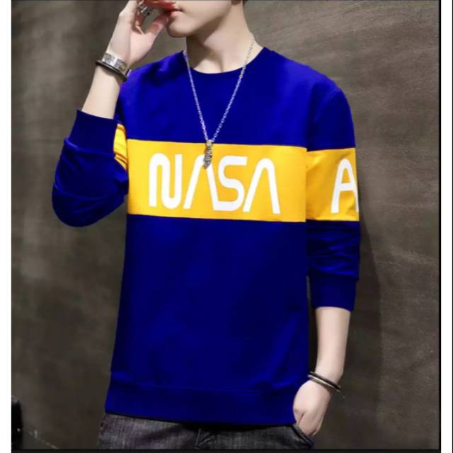 BAJU SWEATER NASA SWEETSHIRT/ SWEATER KEKINIAN PRIA/SWEATER MURAH PRIA/SWEATER SIMPLE MURAH NASA