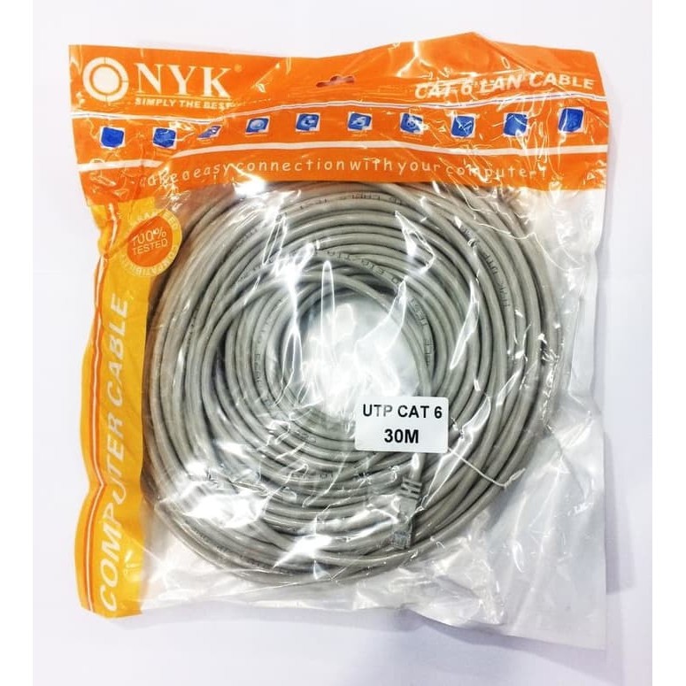 Kabel LAN UTP Cat 6 30 Meter NYK