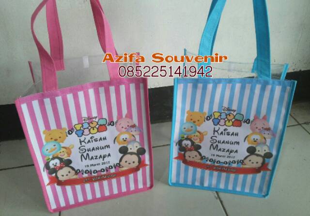 Tas Souvenir Ulang Tahun / Ultah Anak TENTENG BANNER FULL MIKA-4
