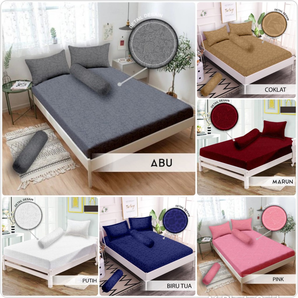 Sprei Aesthetic Katun Jaqcuard Emboss Single Size And King Size