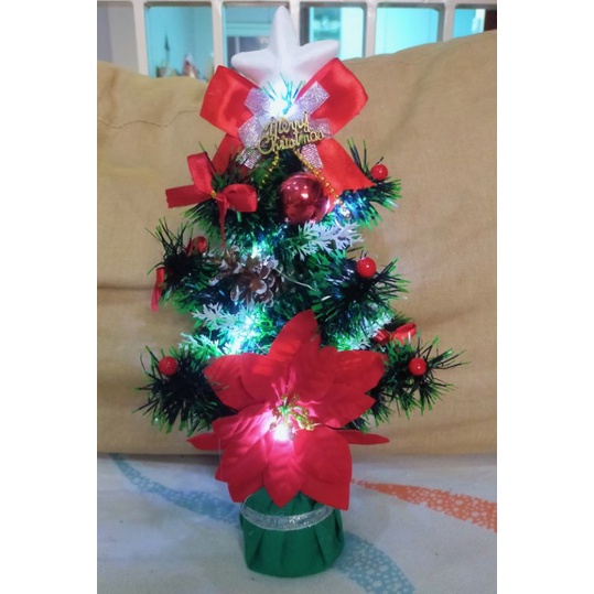 25 CM POHON NATAL MINI CHRISTMAS TREE GIFT BONSAI ORNAMEN