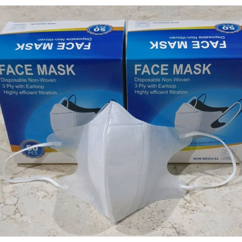 MASKER DUCKBILL GARIS ISI 50PCS MURAH/ MASKER DUCKBILL 1BOX