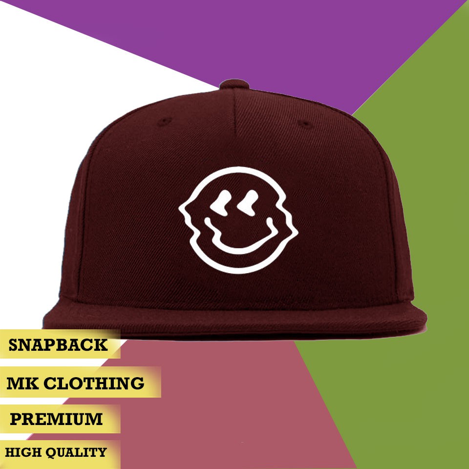 TOPI SNAPBACK DISTRO PREMIUM EMOJI SMILE POISON - MKCLOTHES