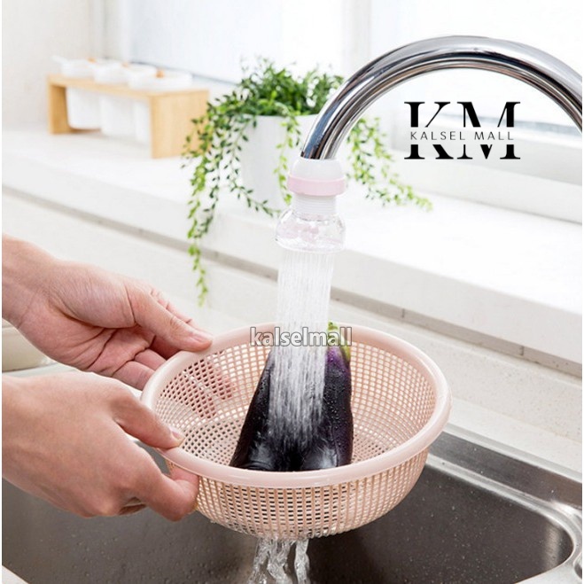 Sambungan Kran Air Wastafel Fleksibel Praktis Elastis Bisa Diputar Aliran Lebih Cepat Filter Penyambung Kepala Keran Anti Splash Filter Saringan Air Wastapel Shower ART26