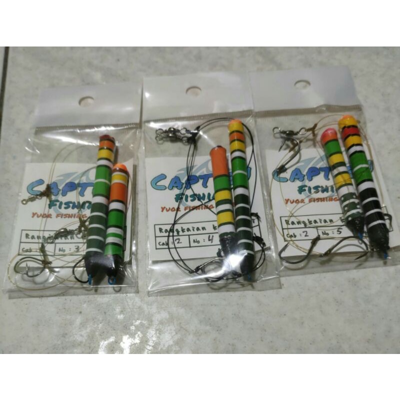 rangkain pancing kail ikan mas cabang 2 CAPTIEN