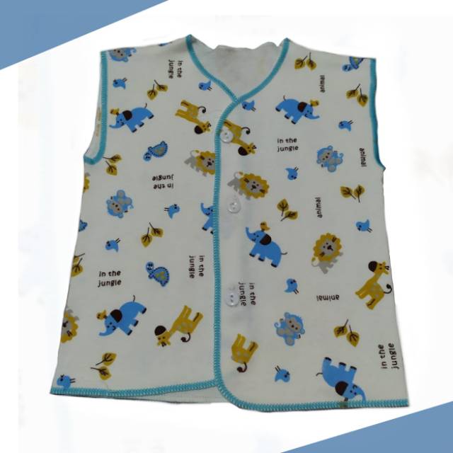 Baju bayi Kutung Tanpa Lengan Motif Newborn 6 pcs
