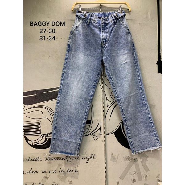 celana jeans baggy dom 27-34 #sj