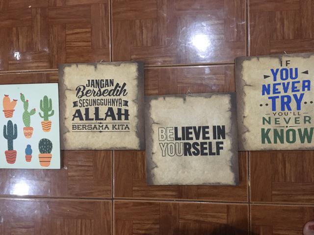 Walldecor Home Family Quotes Kata Motivasi 20x20cm Pajangan Hiasan Dinding Shabby Chic