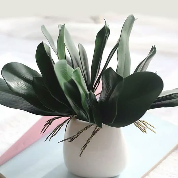 DAUN ANGGREK KUPU KUPU HIAS DA7 B8028 LATEX IMITASI BUATAN DAUN ARTIFICIAL
