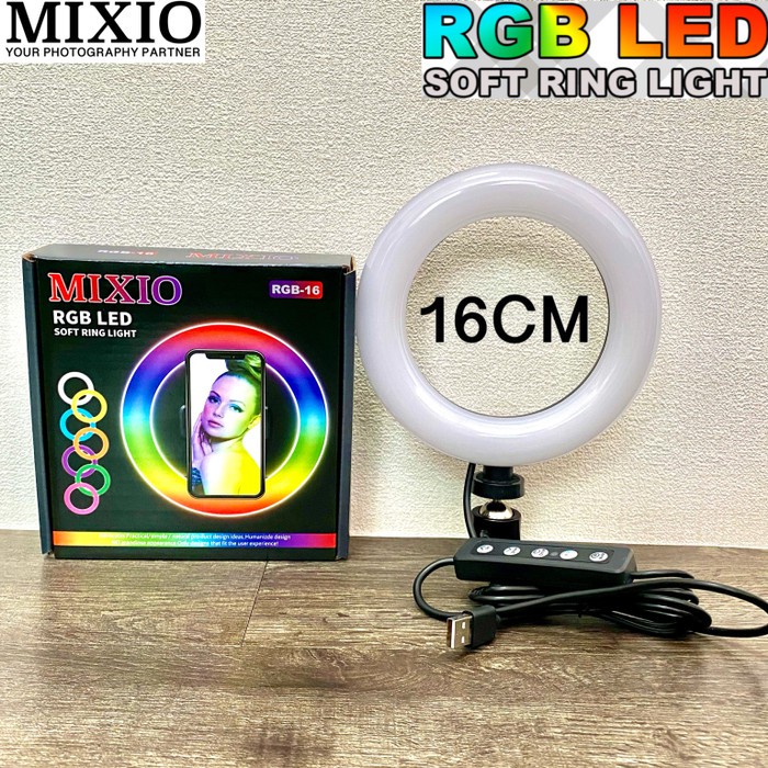 MIXIO RingLight Rainbow RGB 16M Ring Light RGB TikTok Youtuber