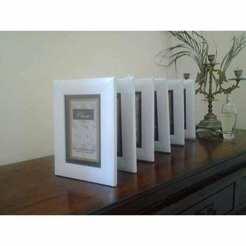 Frame foto minimalis ukuran 4R warna putih
