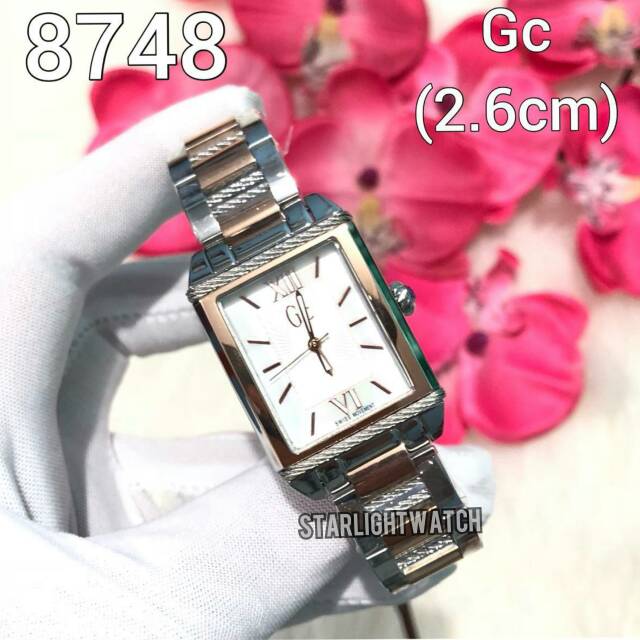 JAM TANGAN WANITA GC SILVER COMBI GOLD TALI STAINLESS