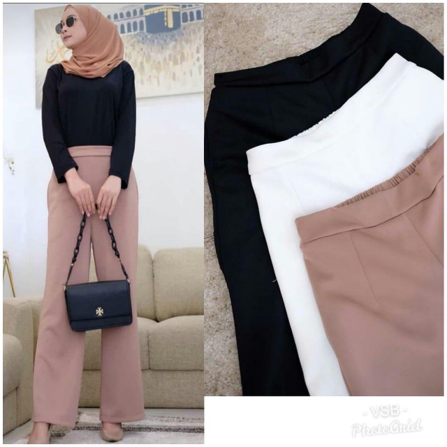 Cullote Highwaist Pants ( polos ) Muat sampe XL jumbo( celana kulot )