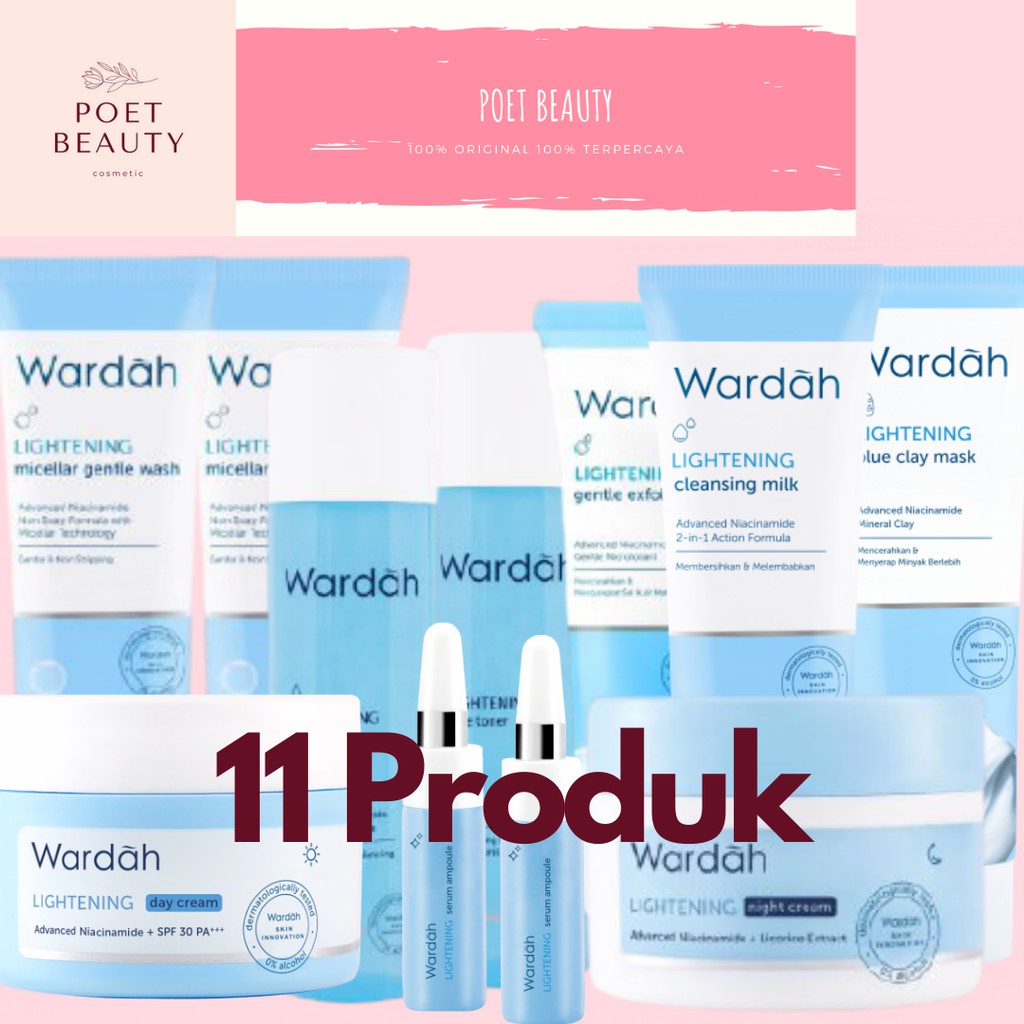 Wardah Lightening Series Paket Lengkap 11 Produk