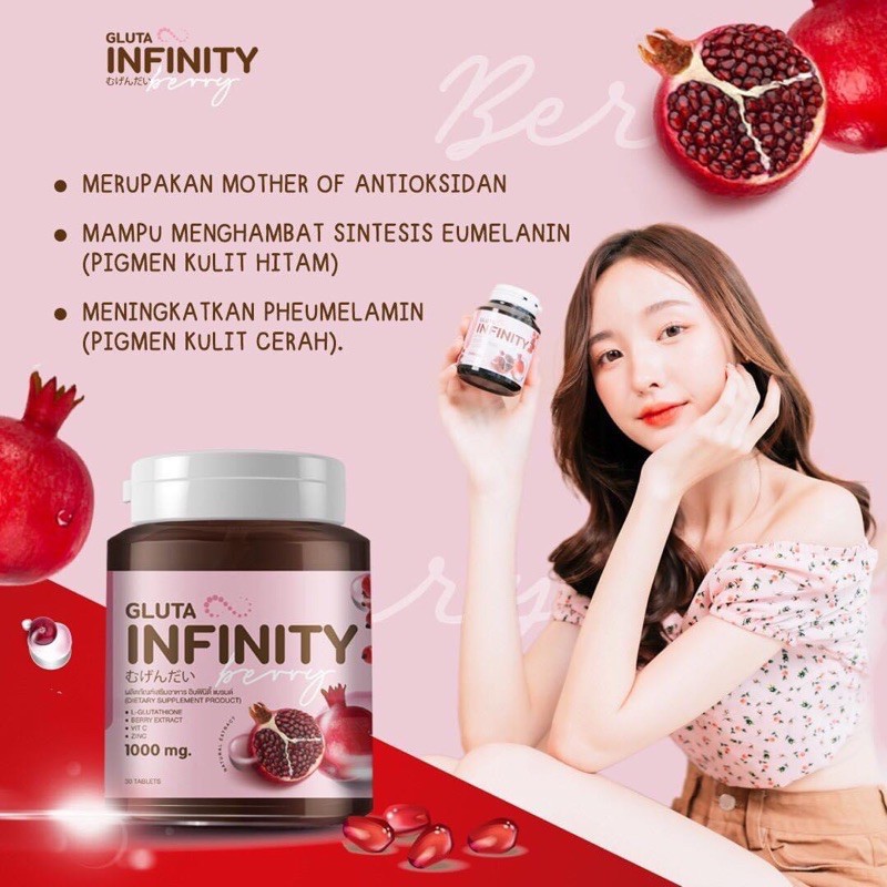 GLUTA INFINITY BERRY 1000MG EXP 2023-08-18