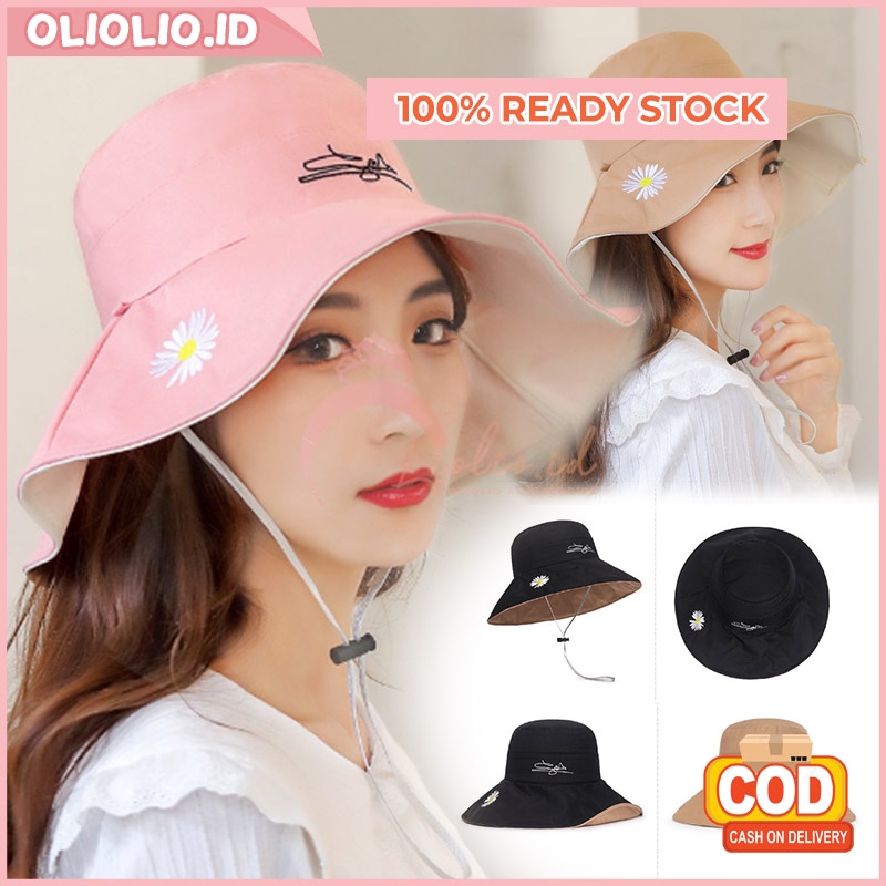 TOPI PANTAI OUTDOOR VISOR PELINDUNG SUMMER BUCKET ANTI UV MATAHARI LIPAT LEBAR IMPORT WANITA PRIA ZO