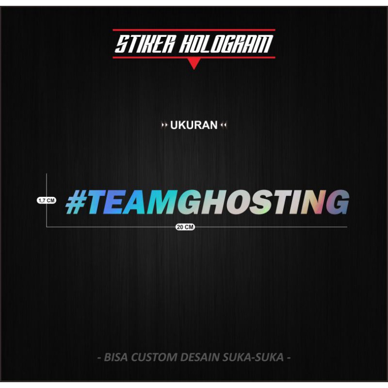 

Stiker Cutting Hologram Team Ghosting
