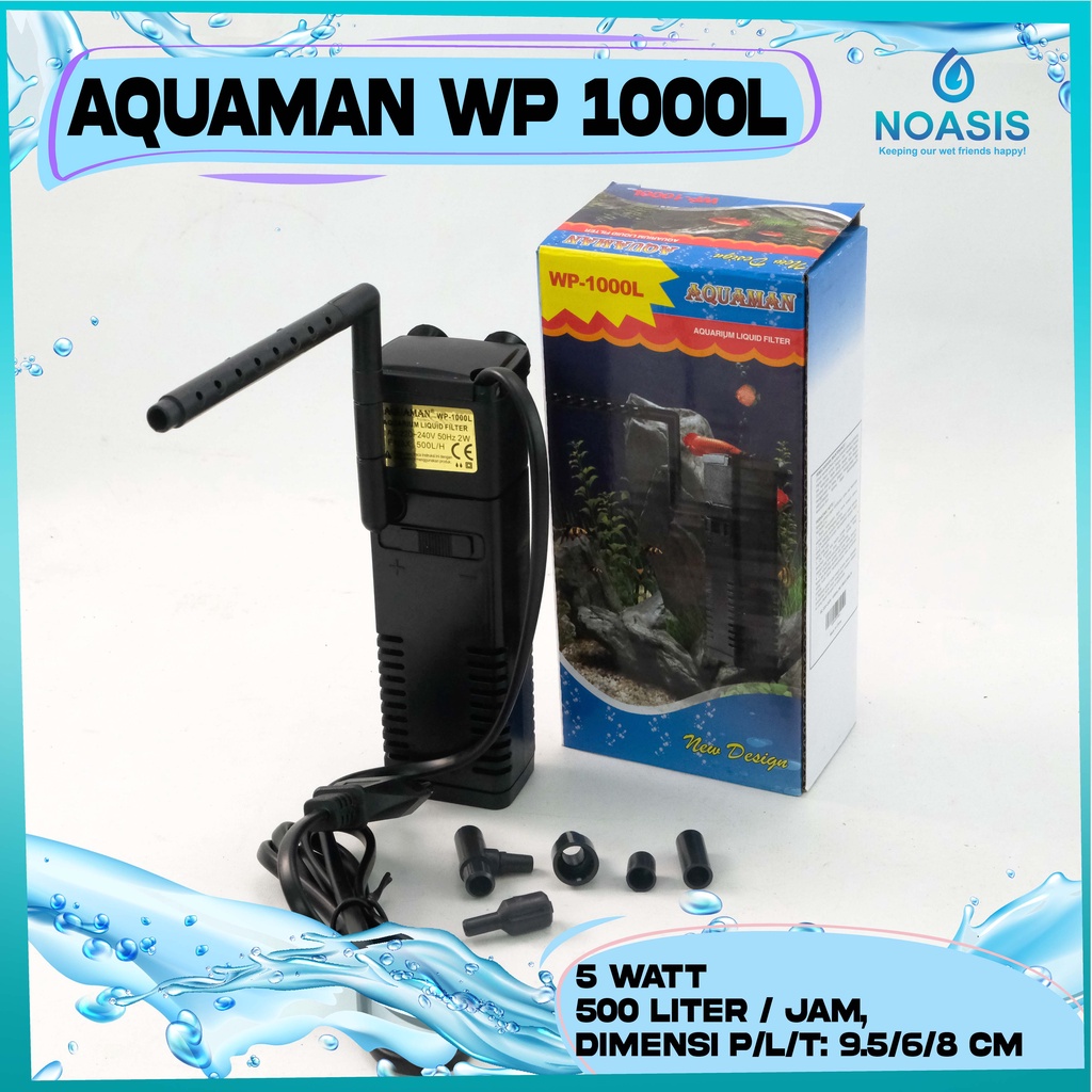 AQUARIUM INTERNAL FILTER AQUAMAN WP 1000 L AQUASCAPE AKUARIUM LOW WATT