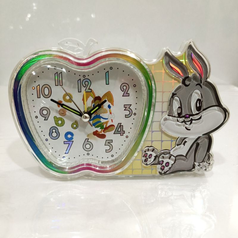 Jam Alarm Bunyi Karakter Anak Rabbit beker weker Tempat pensil