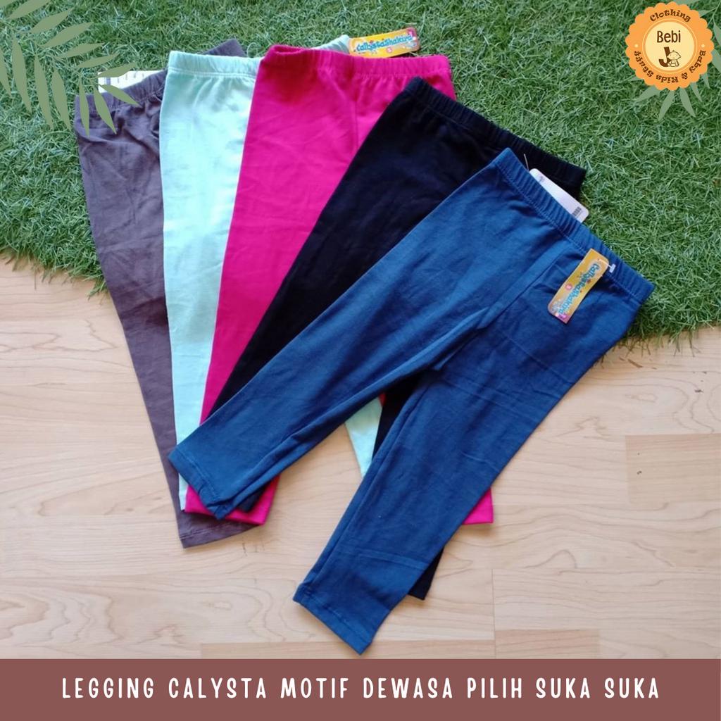 LEGGING CALYSTA PANJANG DEWASA MURAH POLOS SUKA SUKA