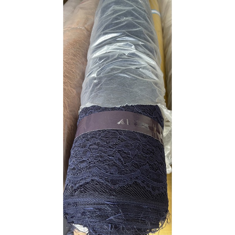 Kain BROKAT CORD LACE NON GLITTER-Navy