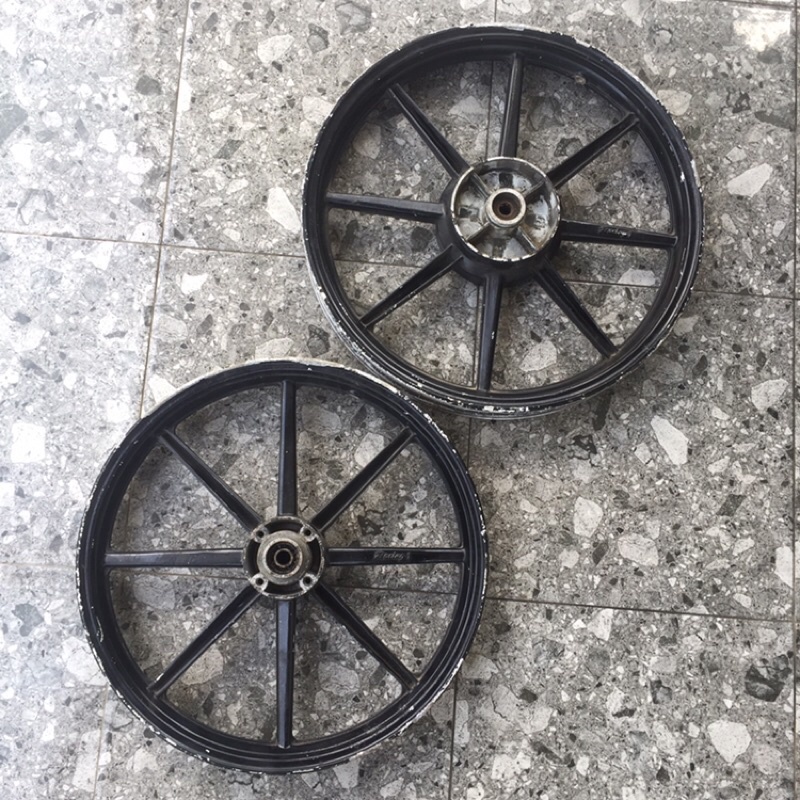VELG PELEK SET DEPAN BELAKANG PALANG 8 DPN RING 17 BLKNG RING 18 MERK RACING 1 ORIGINAL