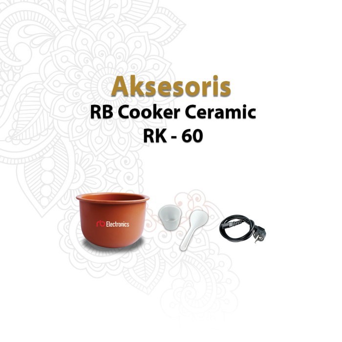 RB Rice Cooker Full Keramik Healthy Rice Cooker Ceramic Capacity 1.3L