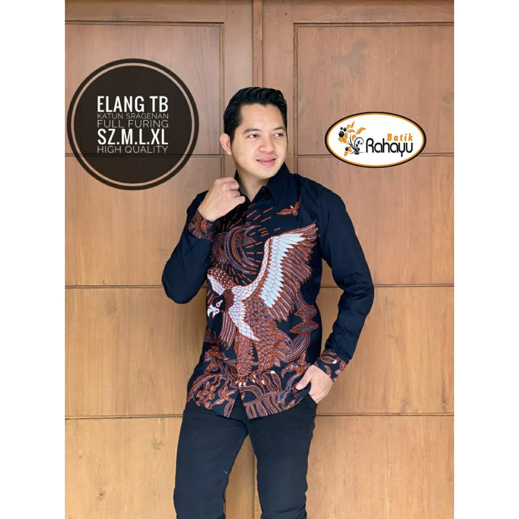 ELANG TB RAHAYU KEMEJA BAJU BATIK PRIA SOLO LENGAN PANJANG FULL FURING KATUN HALUS PREMIUM GITARJA ARYADEWA EMAS ZAIDAN TWO KALAWANGSA KERIS LASEM PRABU SEKTI WULU GADING GITARJA WIRADITYA UWER UNGU WINASTA WEDANTA GINANDRA UNGU GALING IRSO MERAK PUTIH