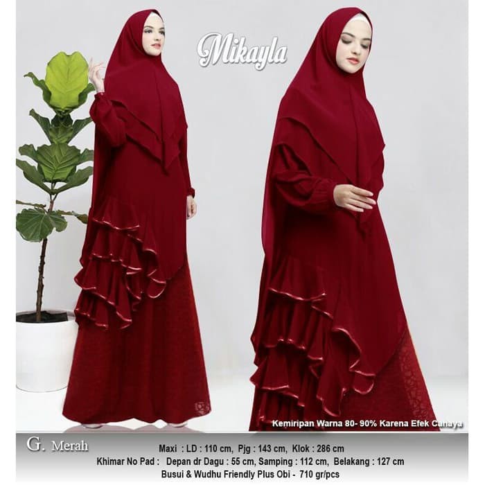Baju Busana Muslim Wanita Gamis Syari Pesta Mikayla Terbaru