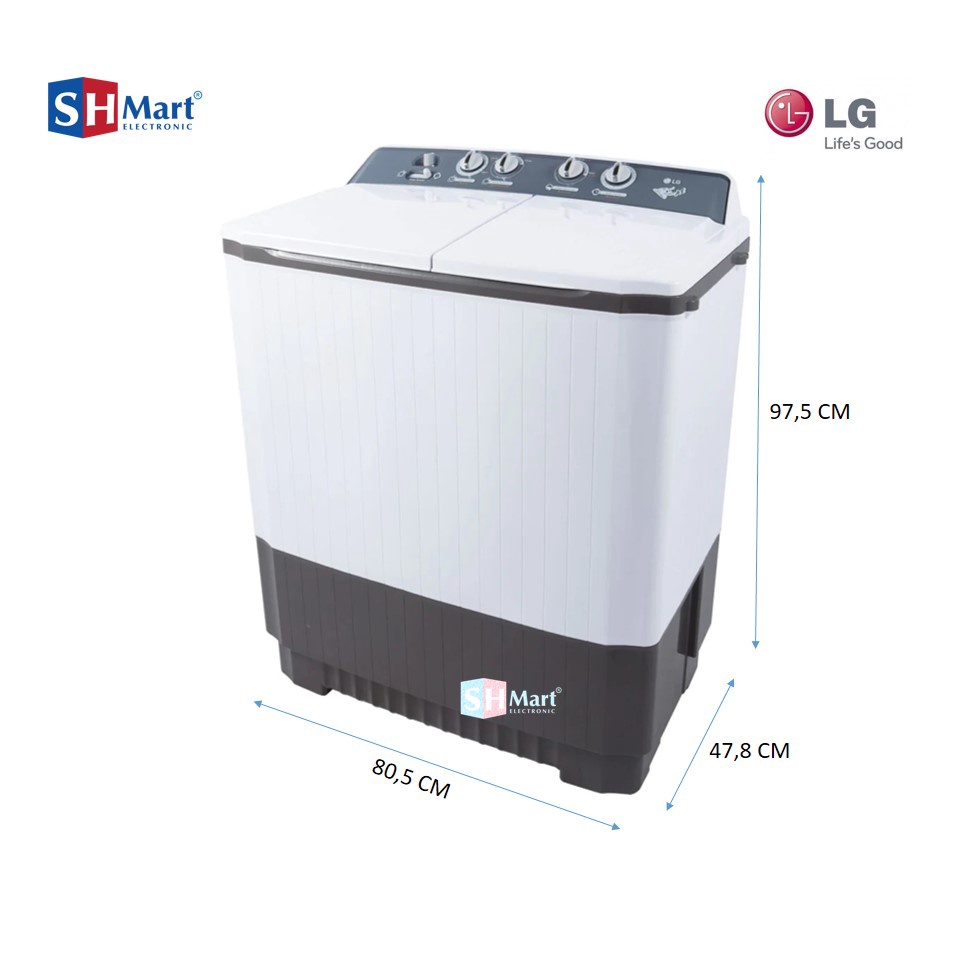 MESIN CUCI LG 2 TABUNG 8KG P8000N / P 8000N GARANSI RESMI (MEDAN)