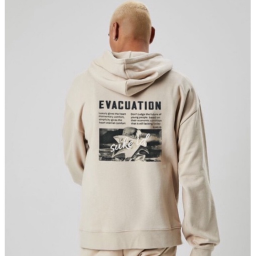 DOBUJACK EVACUTION | Sweater Basic Hoodie Pria Dobujack Evacuation Hitam | Sweater Dobujack Pria Wanita | Hody Pria | Cn Pria | Jaket Pria Distro Murah