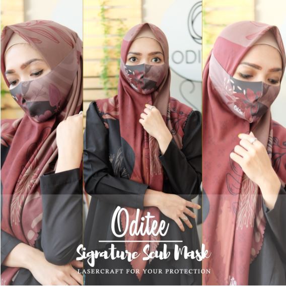 masker hijab oditee