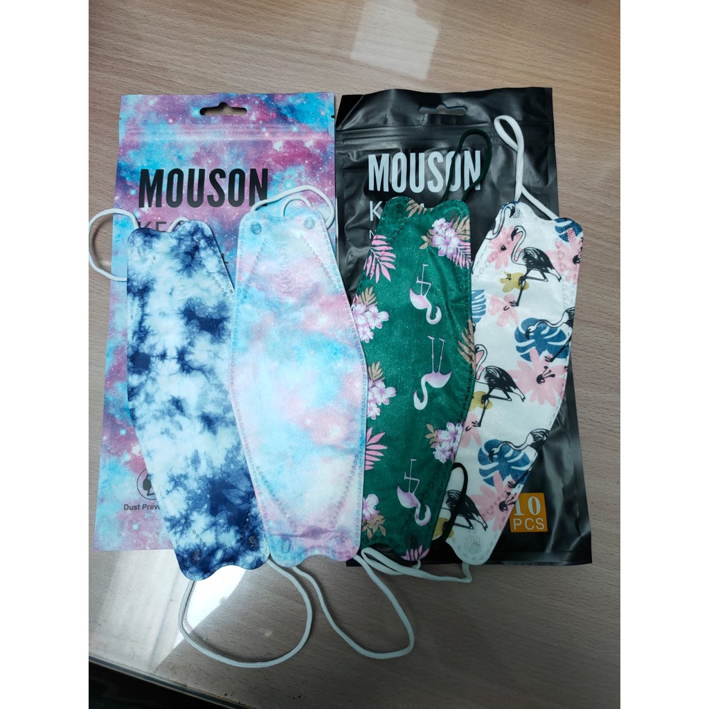 MASKER KF94 MOUSON 4PLY MOTIF ISI 10PC DEWASA