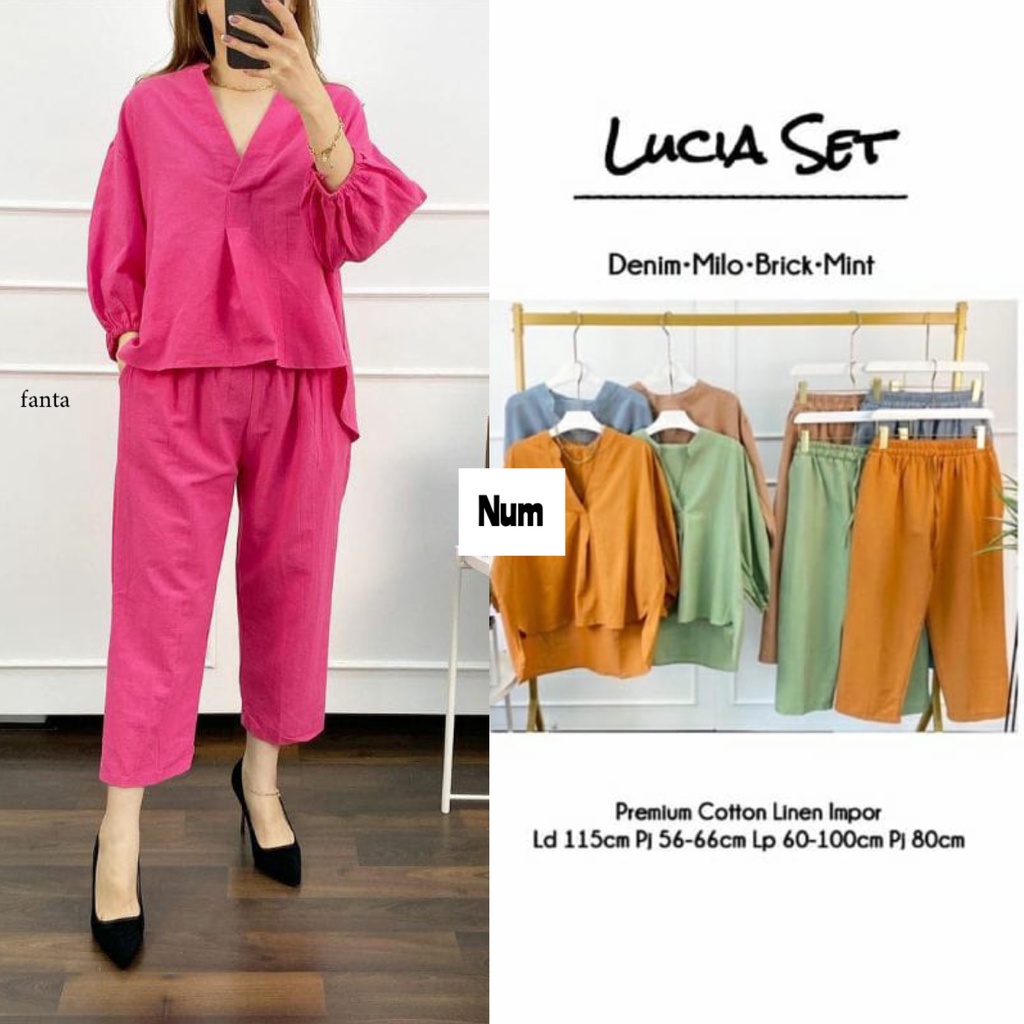 Lucia set ( top + celana )