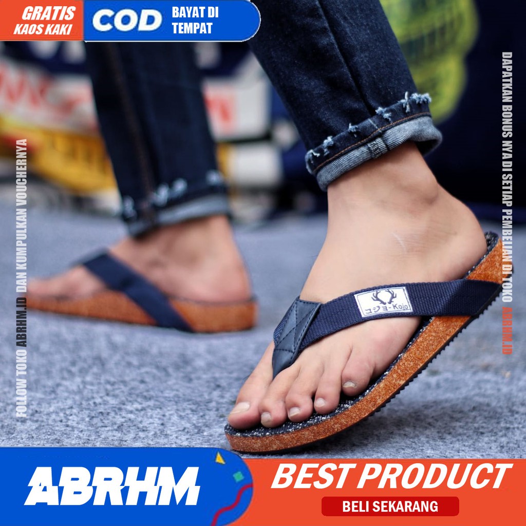ABRHM Sandal Jepit Pria Sandal Pria Keren Sendal Jepit Cowok Original Santai Sandal Cowo Kekinian