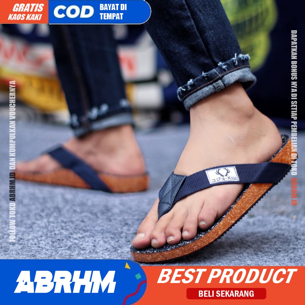 ABRHM Sandal Jepit Pria Sandal Pria Keren Sendal Jepit Cowok Original Santai Sandal Cowo Kekinian